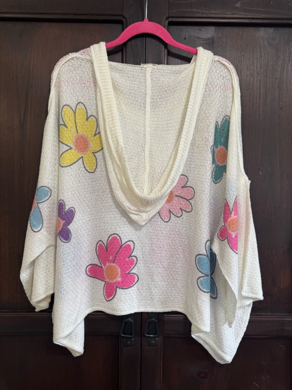 POL Daisy Knit Colorful lightweight Sweater size Large - Picture 3 of 9